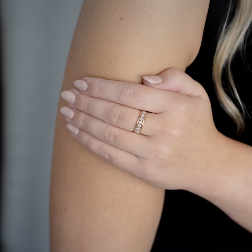 Timanttisormus yht. 0,13ct 14K keltakulta
