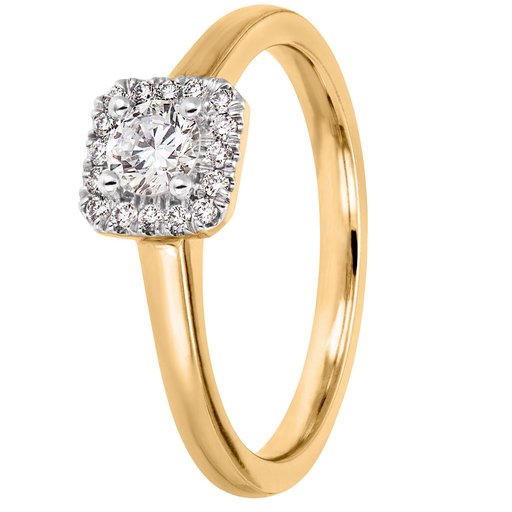 Story of Love Miami timanttisormus yht. 0,34ct 14K keltakulta