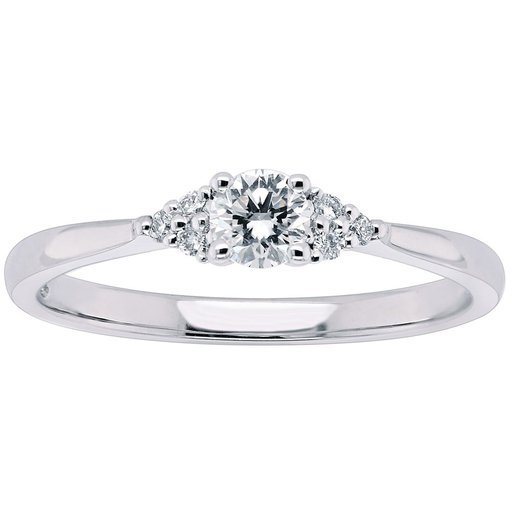 Princess Emma timanttisormus yht. 0,30ct 14K valkokulta