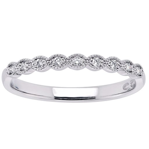 Princess Amelie timanttisormus yht. 0,09ct 14K valkokulta