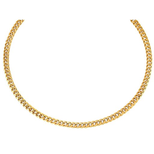 Kaulaketju panssari keltakulta 55cm 7.4mm 14k