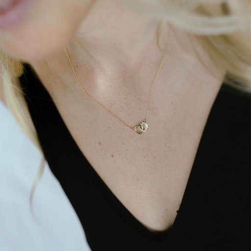 Timanttikaulakoru yht. 0,05ct 14K keltakulta