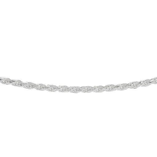 Hopeinen rannekoru, cordell 4mm 19cm