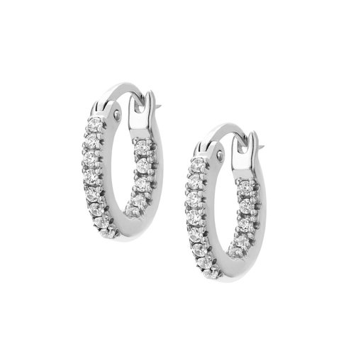 Mood hopeiset korvarenkaat, zirkoniat 12mm