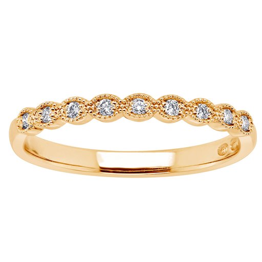 Princess Amelie timanttisormus yht. 0,09ct 14K keltakulta