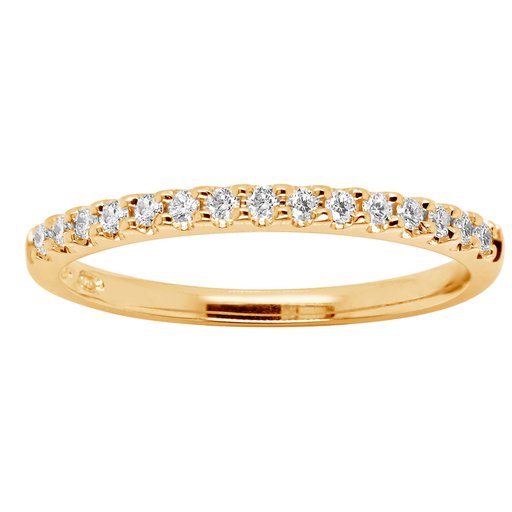 Princess Isabella timanttisormus yht. 0,15ct 14K keltakulta