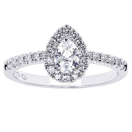 Princess Desiree timantti-safiirisormus yht. 0,26ct 14K valkokulta