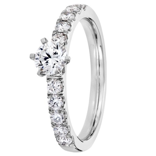 Story of Love Cannes timanttisormus yht. 0,80ct 14K valkokulta