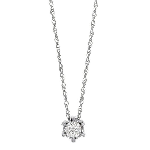 Timanttikaulakoru 0,20ct valkokulta