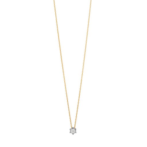 Timanttikaulakoru 0,20ct keltakulta
