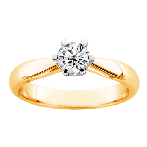Princess Belle timanttisormus 0,50ct 14K keltakulta
