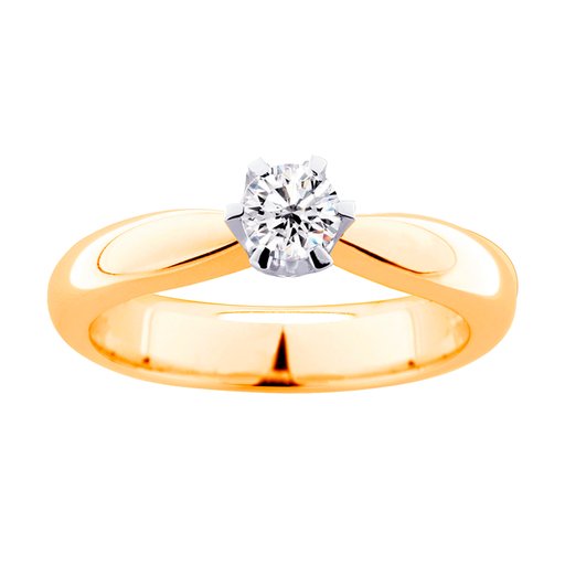 Princess Belle timanttisormus 0,40ct 14K keltakulta