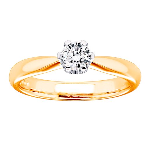 Princess Belle timanttisormus 0,30ct 14K keltakulta