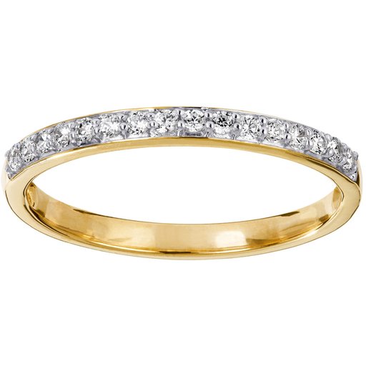 Timanttisormus yht. 0,21ct 14K keltakulta
