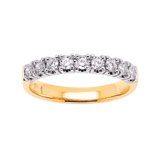 Princess Margaret timanttisormus yht. 0,45ct 14K keltakulta