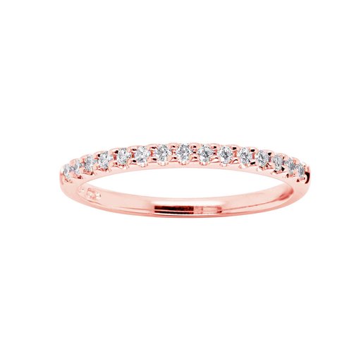 Princess Isabella timanttisormus yht.0,15ct 14K punakulta