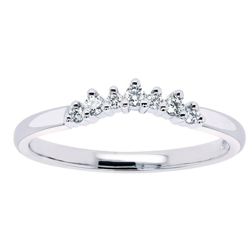 Princess Noor timanttisormus yht. 0,10ct 14K valkokulta