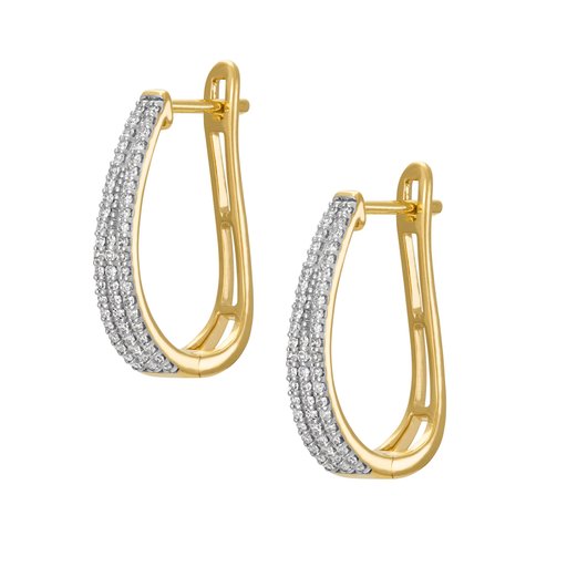 Timanttikorvakorut yht. 0,30ct 14K keltakulta