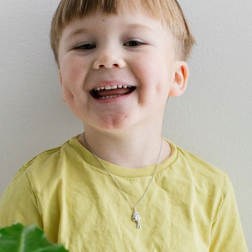 Lumoava Kuutti kaulakoru hopeaa, ketju 45/50cm