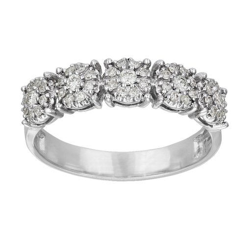 Timanttisormus yht. 0,22ct 14K valkokulta