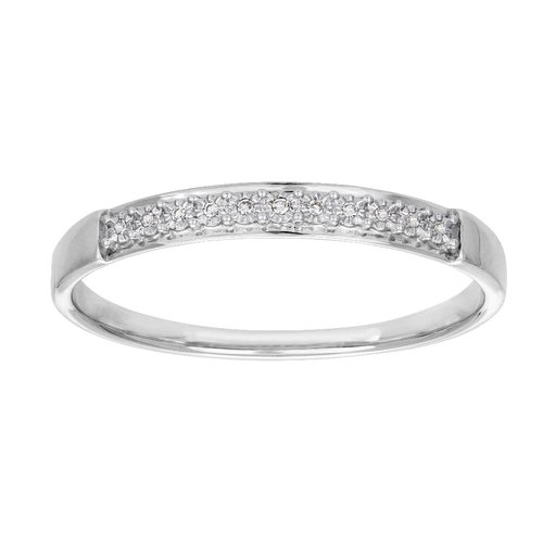 Timanttisormus yht. 0,02 ct 14K valkokulta
