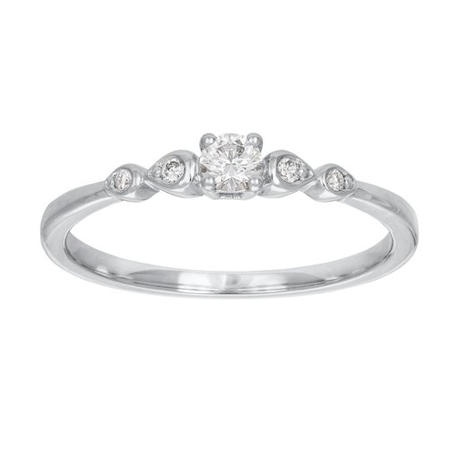 Timanttisormus yht. 0,15ct 14K valkokulta