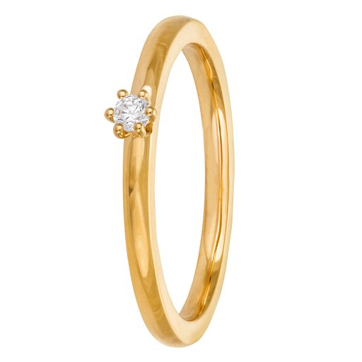 Story of Love Madrid timanttisormus 0,05ct 14K keltakulta