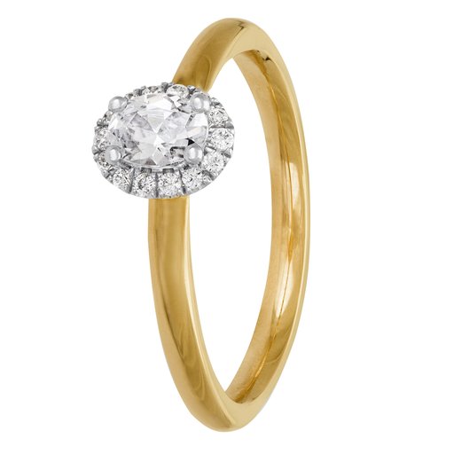 Story of Love Ljubljana timanttisormus yht. 0,38ct 18K keltakulta