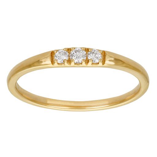 Timanttisormus 0,09ct keltakulta