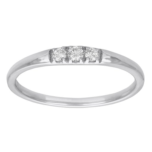 Timanttisormus 0,09ct valkokulta