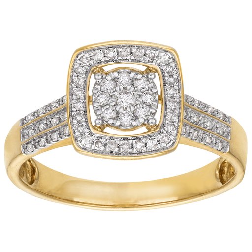 Timanttisormus yht. 0,22ct 14K  keltakulta