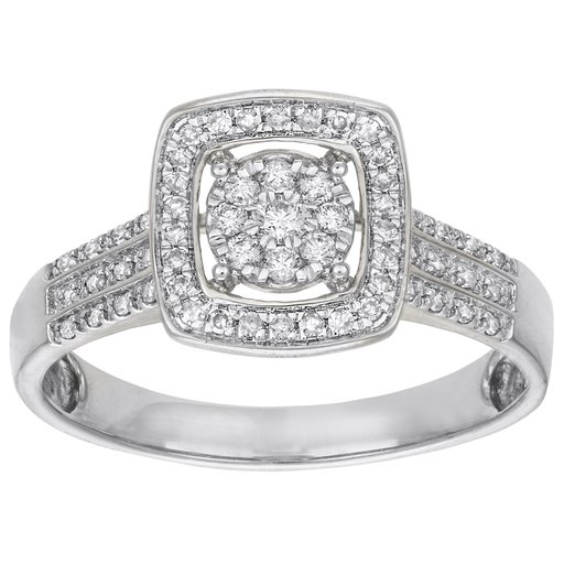 Timanttisormus yht. 0,22ct 14K  valkokulta