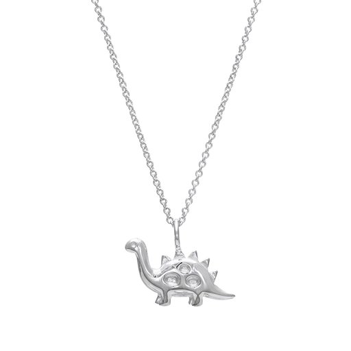 Hopeinen kaulakoru, dinosaurus