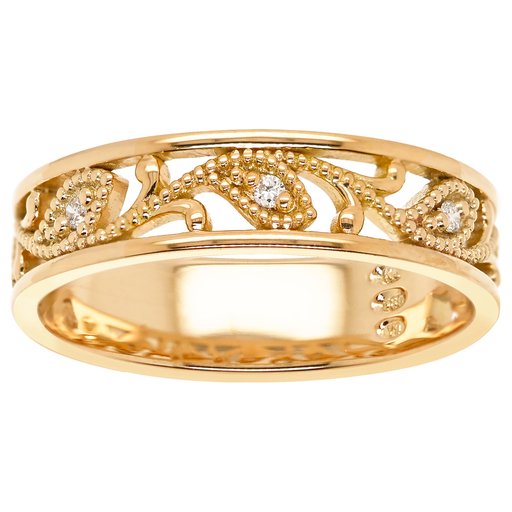 Princess Beatrice timanttisormus yht. 0,05ct 14K keltakulta