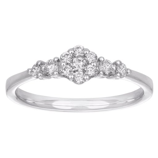 Timanttisormus yht. 0,29ct 14K valkokulta
