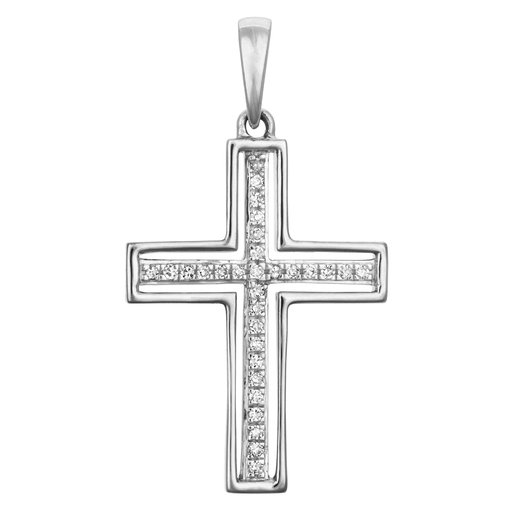 Timanttiristi yht. 0,06ct valkokulta