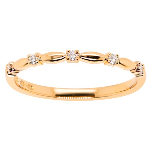 Princess Vera timanttisormus yht. 0,07ct 14K keltakulta