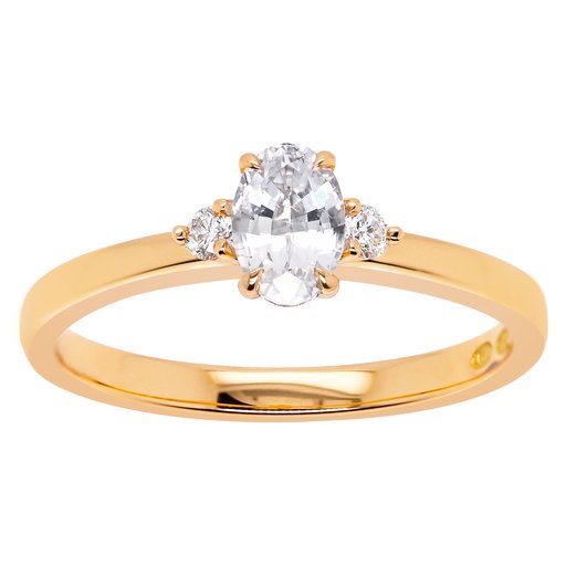 Princess Joanna timantti-safiirisormus yht. 0,06ct 14K keltakulta