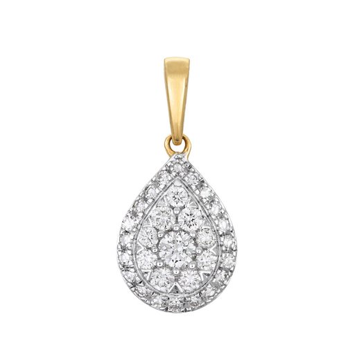 Timanttiriipus yht. 0,25ct 14K keltakulta