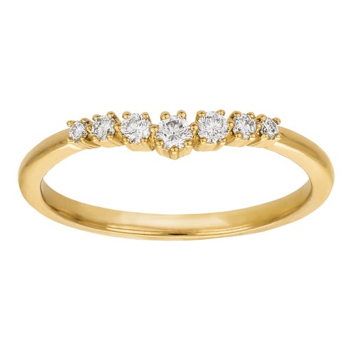Timanttisormus yht. 0,16ct 14K keltakulta