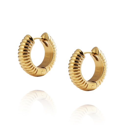 Mockberg Ribbed Medium Hoops korvakorut