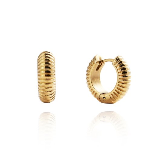 Mockberg Ribbed Medium Hoops korvakorut