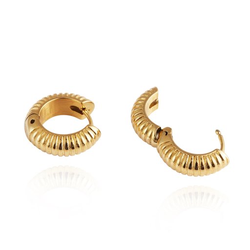 Mockberg Ribbed Medium Hoops korvakorut