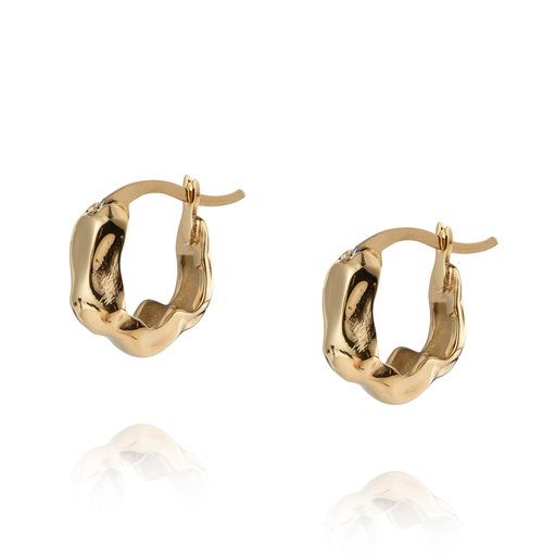 Mockberg Wavy Bolded Mini Hoops korvakorut