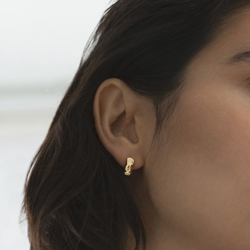Mockberg Wavy Bolded Mini Hoops korvakorut