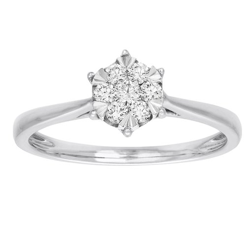 Timanttisormus yht. 0,20ct 14K valkokulta