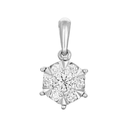 Timanttiriipus yht. 0,20ct 14K valkokulta