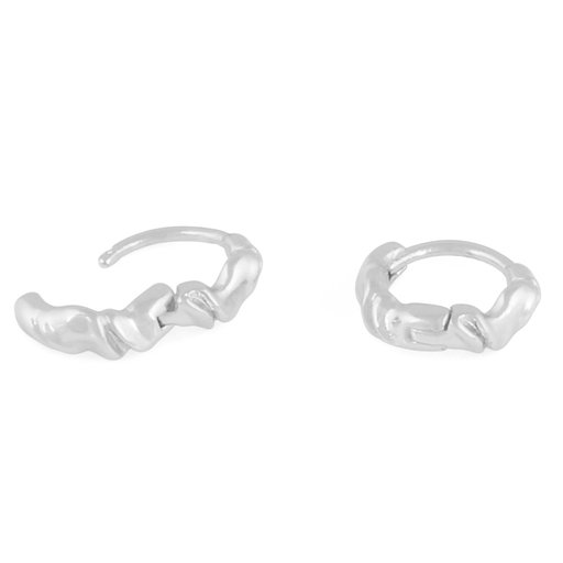 SNÖ of Sweden Wave small ring korvakorut, hopeanväriset