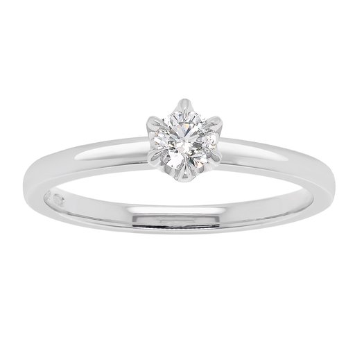 Princess Patricia timanttisormus 0,30ct 14K valkokulta