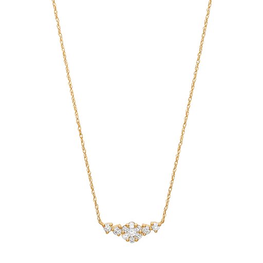 Timanttikaulakoru yht. 0,28ct 14K keltakulta